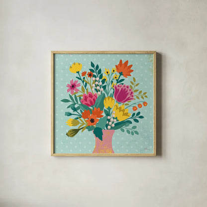 Romantic Luxe XV by Janelle Penner. Shown in a natural wood glass frame for a timeless modern aesthetic. Available as an archival giclee rolled canvas, fine art paper, or poster print. SKU 37890a.