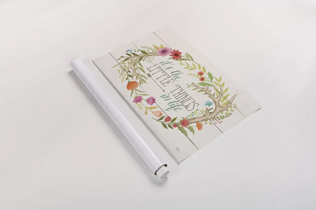 Rustic Bloom I by Janelle Penner. shown as a rolled paper print. Available as archival giclee rolled canvas, fine art paper, or poster print. SKU 31854i.