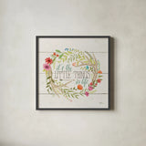 Rustic Bloom II by Janelle Penner. Shown in a sleek black glass frame for a contemporary gallery look. Available as an archival giclee rolled canvas, fine art paper, or poster print. SKU 31855a.