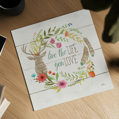 Rustic Bloom IV by Janelle Penner. Shown as a detailed flat fine art print, highlighting archival giclee quality. Available as an archival giclee rolled canvas, fine art paper, or poster print. SKU 31857a.