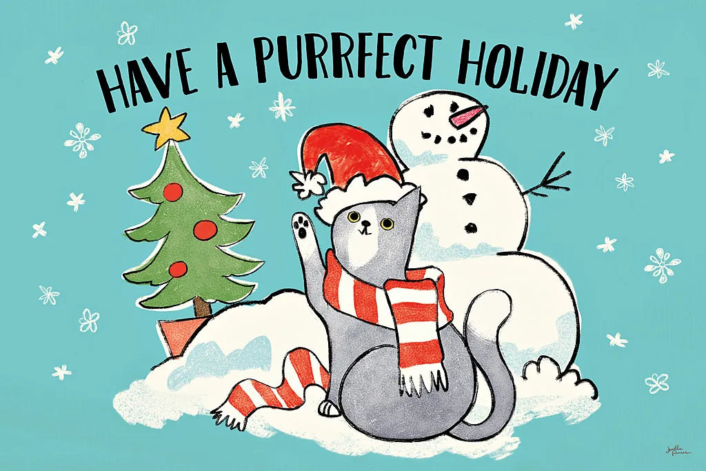 Santa Paws I by Janelle Penner. SKU 47099i. Archival Giclee Fine art print for wall decor.