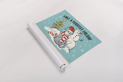 Santa Paws I by Janelle Penner. shown as a rolled paper print. Available as archival giclee rolled canvas, fine art paper, or poster print. SKU 47099i.