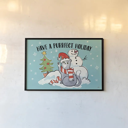 Santa Paws I by Janelle Penner. shown as a paper print in a black flame. Available as a archival giclee rolled canvas, fine art paper, or poster print. SKU 47099i.