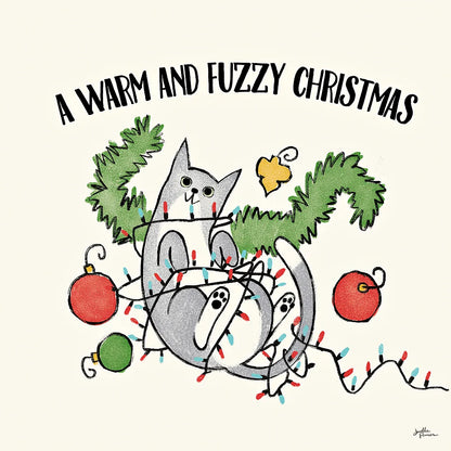 Santa Paws II by Janelle Penner. SKU 47100a. Archival Giclee Fine art print for wall decor.