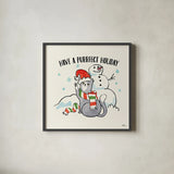 Santa Paws III by Janelle Penner. Shown in a sleek black glass frame for a contemporary gallery look. Available as an archival giclee rolled canvas, fine art paper, or poster print. SKU 47101a.