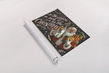 Santas List IV Black by Janelle Penner. shown as a rolled paper print. Available as archival giclee rolled canvas, fine art paper, or poster print. SKU 68423i.