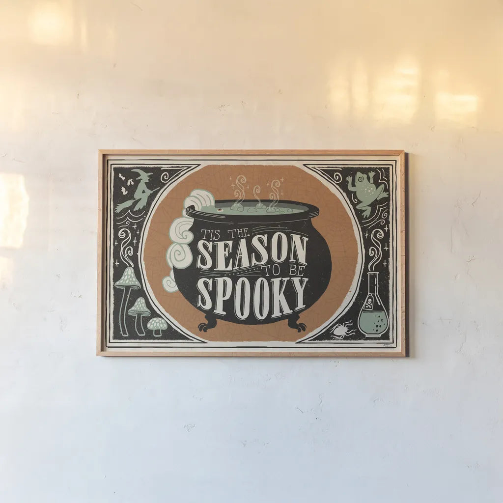 Scaredy Cats I by Janelle Penner. shown as a paper print in a natural frame. Available as a archival giclee rolled canvas, fine art paper, or poster print. SKU 61615i.