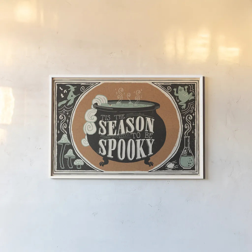 Scaredy Cats I by Janelle Penner. shown as a paper print in a white frame. Available as a archival giclee rolled canvas, fine art paper, or poster print. SKU 61615i.