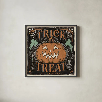 Scaredy Cats II by Janelle Penner. Shown in a sleek black glass frame for a contemporary gallery look. Available as an archival giclee rolled canvas, fine art paper, or poster print. SKU 61616a.