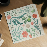 Seaside Botanical II by Janelle Penner. Shown as a detailed flat fine art print, highlighting archival giclee quality. Available as an archival giclee rolled canvas, fine art paper, or poster print. SKU 57009a.