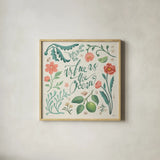 Seaside Botanical IV by Janelle Penner. Shown in a natural wood glass frame for a timeless modern aesthetic. Available as an archival giclee rolled canvas, fine art paper, or poster print. SKU 57011a.