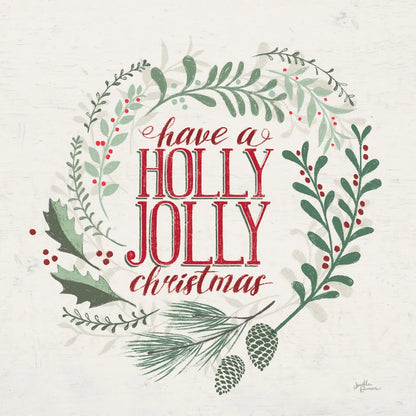 Seasons Greetings III Wreath by Janelle Penner. SKU 59701a. Archival Giclee Fine art print for wall decor.