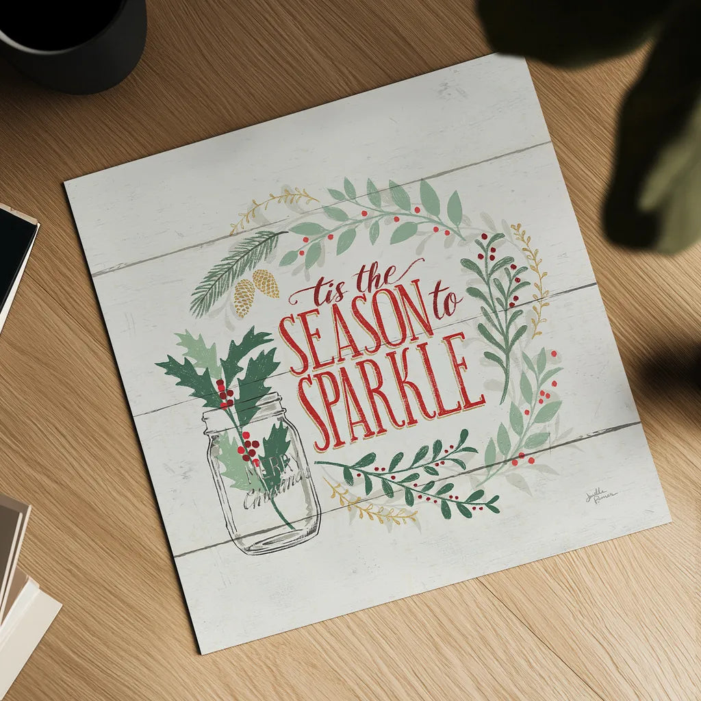 Seasons Greetings IV by Janelle Penner. Shown as a detailed flat fine art print, highlighting archival giclee quality. Available as an archival giclee rolled canvas, fine art paper, or poster print. SKU 31492a.