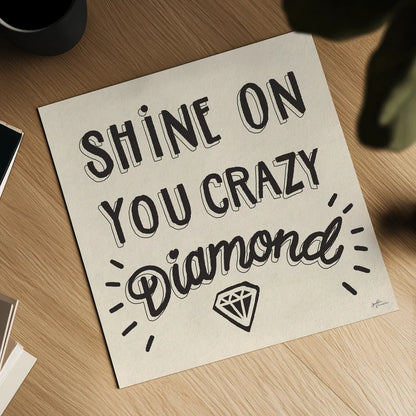 Shine On I Neutral by Janelle Penner. Shown as a detailed flat fine art print, highlighting archival giclee quality. Available as an archival giclee rolled canvas, fine art paper, or poster print. SKU 65328a.