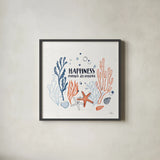 Simple Sea I by Janelle Penner. Shown in a sleek black glass frame for a contemporary gallery look. Available as an archival giclee rolled canvas, fine art paper, or poster print. SKU 35049a.