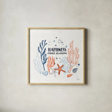 Simple Sea I by Janelle Penner. Shown in a natural wood glass frame for a timeless modern aesthetic. Available as an archival giclee rolled canvas, fine art paper, or poster print. SKU 35049a.