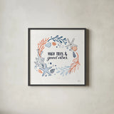 Simple Sea II by Janelle Penner. Shown in a sleek black glass frame for a contemporary gallery look. Available as an archival giclee rolled canvas, fine art paper, or poster print. SKU 35050a.