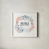 Simple Sea II by Janelle Penner. Shown in a crisp white glass frame for a clean and minimalist style. Available as an archival giclee rolled canvas, fine art paper, or poster print. SKU 35050a.