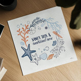 Simple Sea III by Janelle Penner. Shown as a detailed flat fine art print, highlighting archival giclee quality. Available as an archival giclee rolled canvas, fine art paper, or poster print. SKU 35051a.