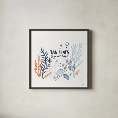 Simple Sea IV by Janelle Penner. Shown in a sleek black glass frame for a contemporary gallery look. Available as an archival giclee rolled canvas, fine art paper, or poster print. SKU 35052a.