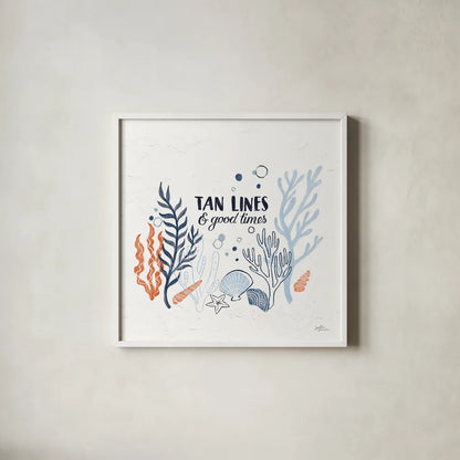 Simple Sea IV by Janelle Penner. Shown in a crisp white glass frame for a clean and minimalist style. Available as an archival giclee rolled canvas, fine art paper, or poster print. SKU 35052a.