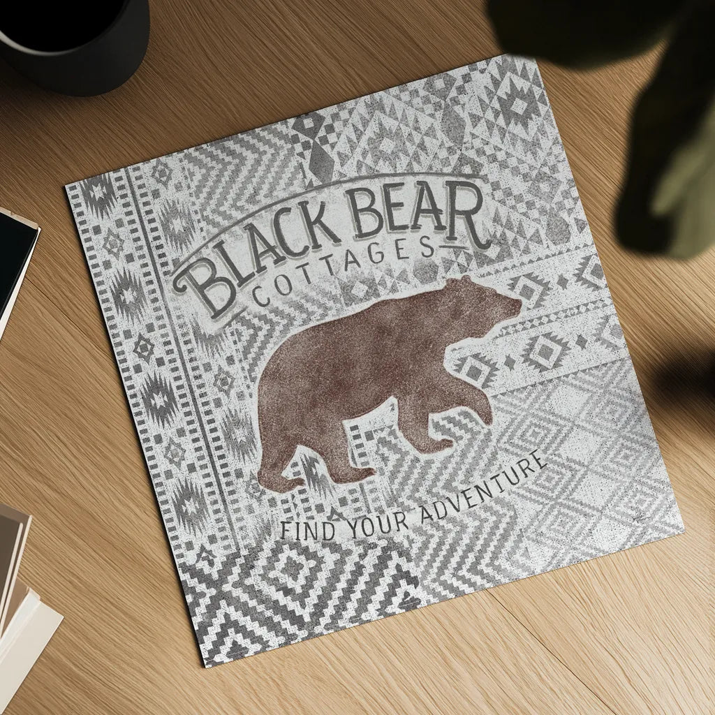 Soft Lodge I Brown by Janelle Penner. Shown as a detailed flat fine art print, highlighting archival giclee quality. Available as an archival giclee rolled canvas, fine art paper, or poster print. SKU 47959a.