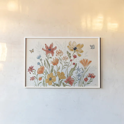 Spiced Petals I by Janelle Penner. shown as a paper print in a white frame. Available as a archival giclee rolled canvas, fine art paper, or poster print. SKU 60838i.