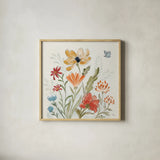 Spiced Petals III by Janelle Penner. Shown in a natural wood glass frame for a timeless modern aesthetic. Available as an archival giclee rolled canvas, fine art paper, or poster print. SKU 60840a.