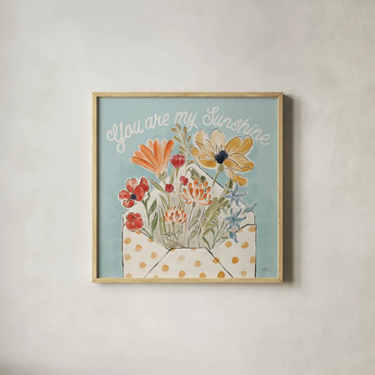 Spiced Petals IV by Janelle Penner. Shown in a natural wood glass frame for a timeless modern aesthetic. Available as an archival giclee rolled canvas, fine art paper, or poster print. SKU 60841a.