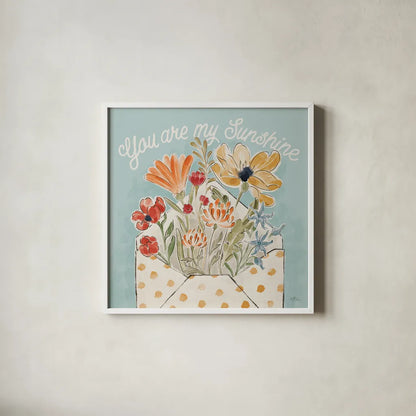 Spiced Petals IV by Janelle Penner. Shown in a crisp white glass frame for a clean and minimalist style. Available as an archival giclee rolled canvas, fine art paper, or poster print. SKU 60841a.