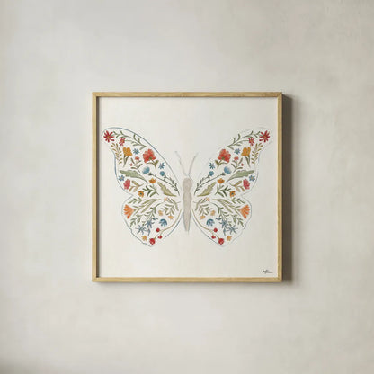 Spiced Petals IX by Janelle Penner. Shown in a natural wood glass frame for a timeless modern aesthetic. Available as an archival giclee rolled canvas, fine art paper, or poster print. SKU 77903a.