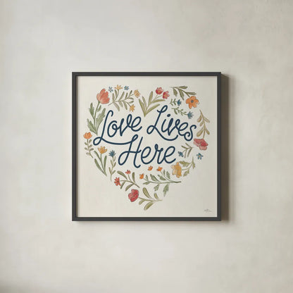 Spiced Petals VII by Janelle Penner. Shown in a sleek black glass frame for a contemporary gallery look. Available as an archival giclee rolled canvas, fine art paper, or poster print. SKU 60844a.