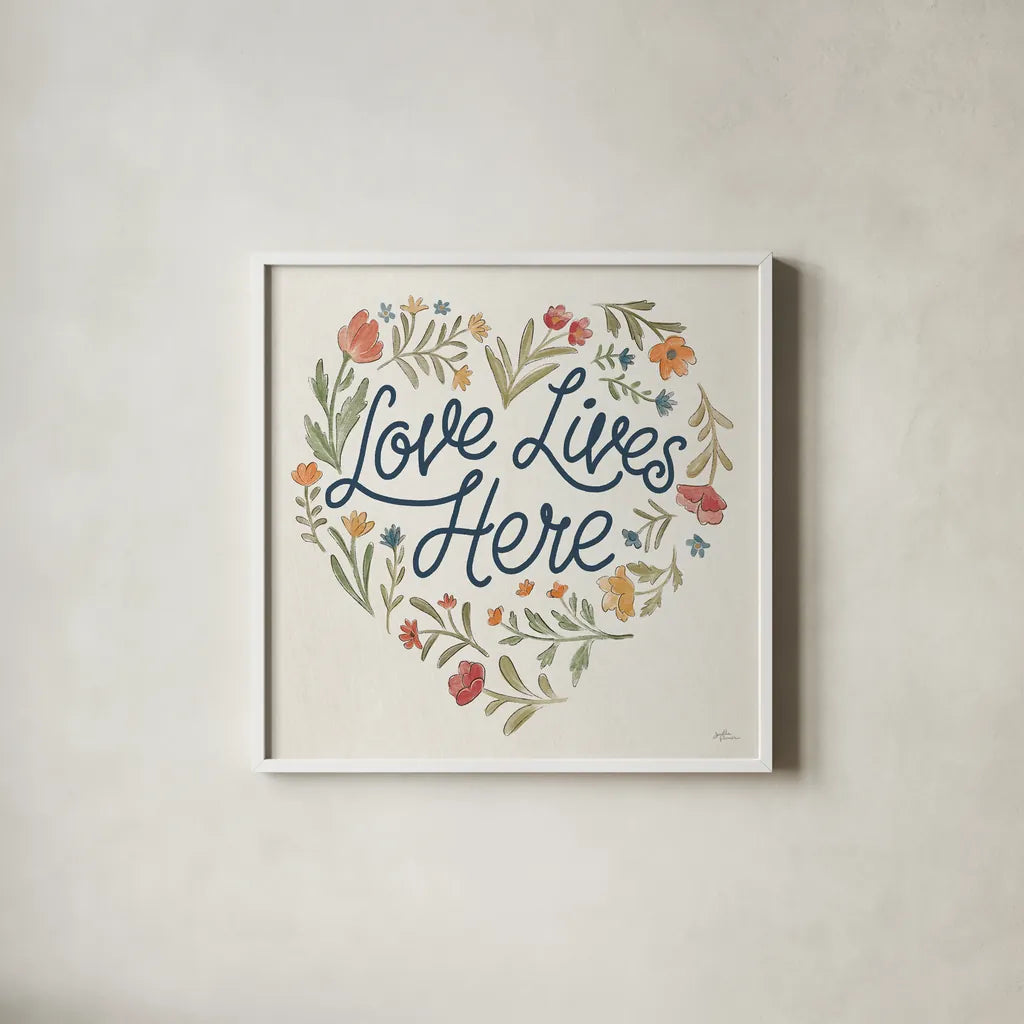 Spiced Petals VII by Janelle Penner. Shown in a crisp white glass frame for a clean and minimalist style. Available as an archival giclee rolled canvas, fine art paper, or poster print. SKU 60844a.