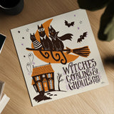Spooktacular II by Janelle Penner. Shown as a detailed flat fine art print, highlighting archival giclee quality. Available as an archival giclee rolled canvas, fine art paper, or poster print. SKU 37847a.