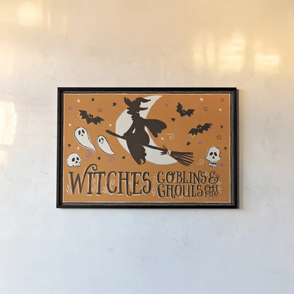 Spooktacular X by Janelle Penner. shown as a paper print in a black flame. Available as a archival giclee rolled canvas, fine art paper, or poster print. SKU 37855i.