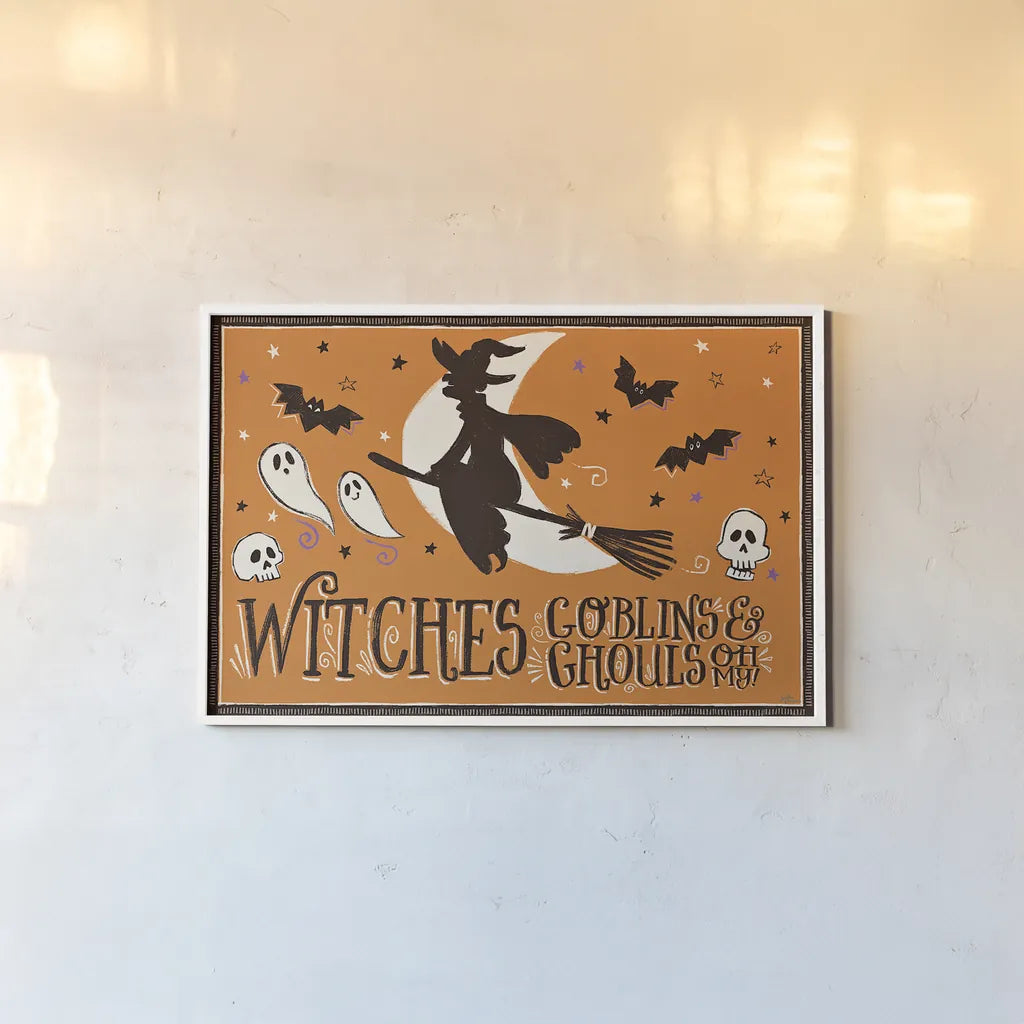 Spooktacular X by Janelle Penner. shown as a paper print in a white frame. Available as a archival giclee rolled canvas, fine art paper, or poster print. SKU 37855i.