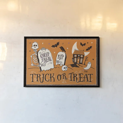 Spooktacular XI by Janelle Penner. shown as a paper print in a black flame. Available as a archival giclee rolled canvas, fine art paper, or poster print. SKU 37856i.