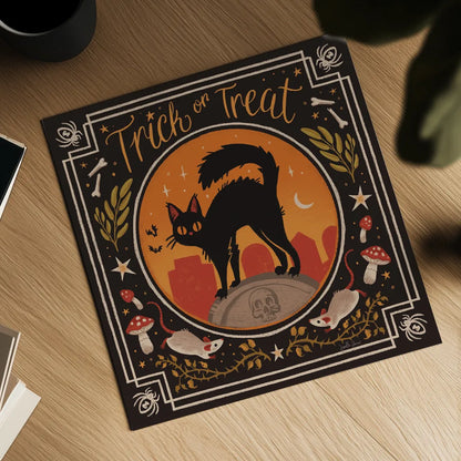 Spooky Season I by Janelle Penner. Shown as a detailed flat fine art print, highlighting archival giclee quality. Available as an archival giclee rolled canvas, fine art paper, or poster print. SKU 97052a.