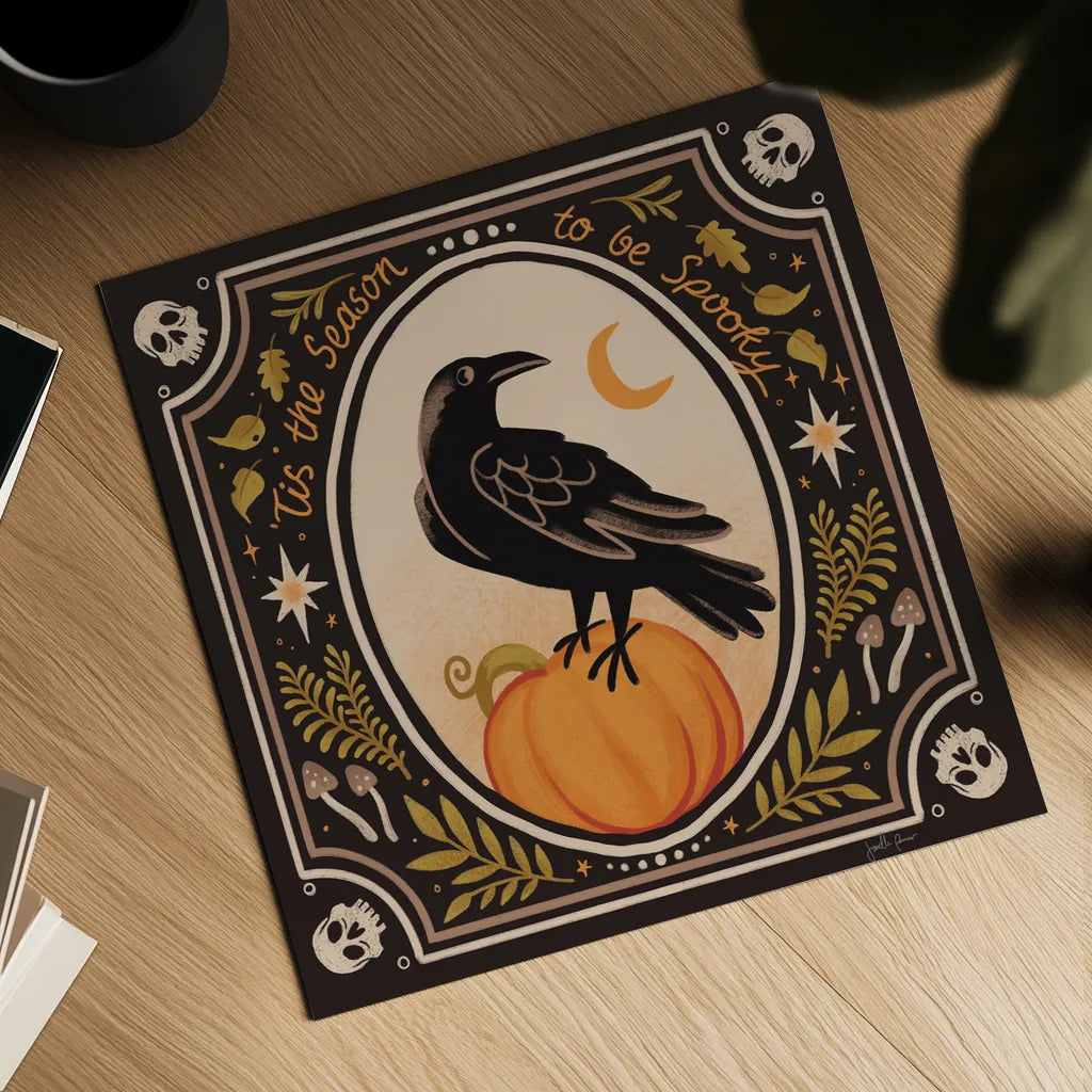 Spooky Season II by Janelle Penner. Shown as a detailed flat fine art print, highlighting archival giclee quality. Available as an archival giclee rolled canvas, fine art paper, or poster print. SKU 97053a.
