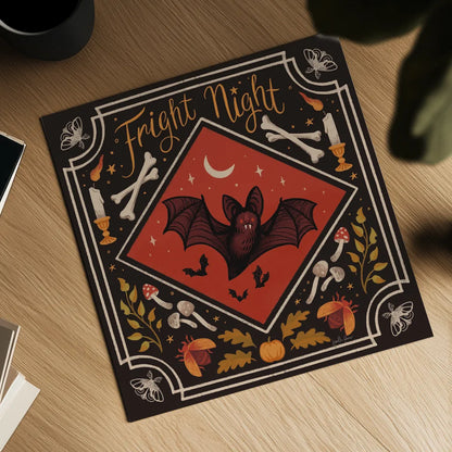 Spooky Season III by Janelle Penner. Shown as a detailed flat fine art print, highlighting archival giclee quality. Available as an archival giclee rolled canvas, fine art paper, or poster print. SKU 97054a.