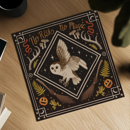 Spooky Season IV by Janelle Penner. Shown as a detailed flat fine art print, highlighting archival giclee quality. Available as an archival giclee rolled canvas, fine art paper, or poster print. SKU 97055a.