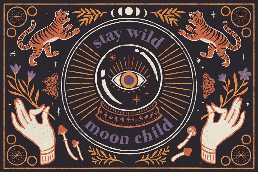 Spooky Symbols I by Janelle Penner. SKU 76929i. Archival Giclee Fine art print for wall decor.