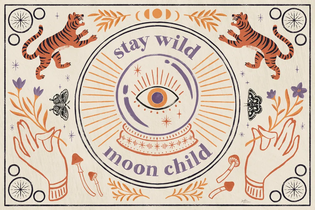 Spooky Symbols I Light by Janelle Penner. SKU 76934i. Archival Giclee Fine art print for wall decor.