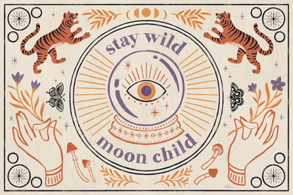 Spooky Symbols I Light by Janelle Penner. SKU 76934i. Archival Giclee Fine art print for wall decor.