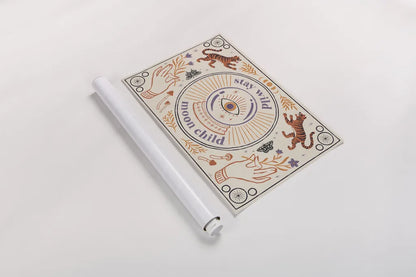 Spooky Symbols I Light by Janelle Penner. shown as a rolled paper print. Available as archival giclee rolled canvas, fine art paper, or poster print. SKU 76934i.