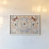 Spooky Symbols I Light by Janelle Penner. shown as a paper print in a white frame. Available as a archival giclee rolled canvas, fine art paper, or poster print. SKU 76934i.
