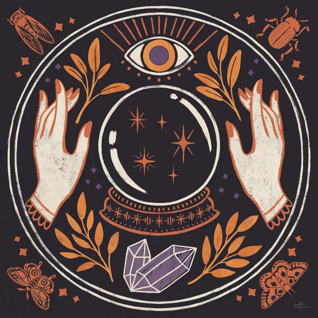 Spooky Symbols II by Janelle Penner. SKU 76930a. Archival Giclee Fine art print for wall decor.