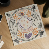 Spooky Symbols II Light by Janelle Penner. Shown as a detailed flat fine art print, highlighting archival giclee quality. Available as an archival giclee rolled canvas, fine art paper, or poster print. SKU 76935a.
