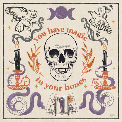 Spooky Symbols IV Light by Janelle Penner. SKU 76937a. Archival Giclee Fine art print for wall decor.