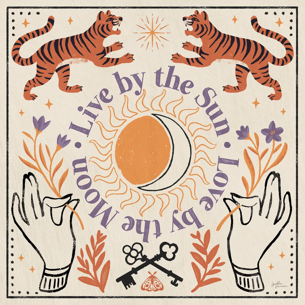 Spooky Symbols V Light by Janelle Penner. SKU 76938a. Archival Giclee Fine art print for wall decor.